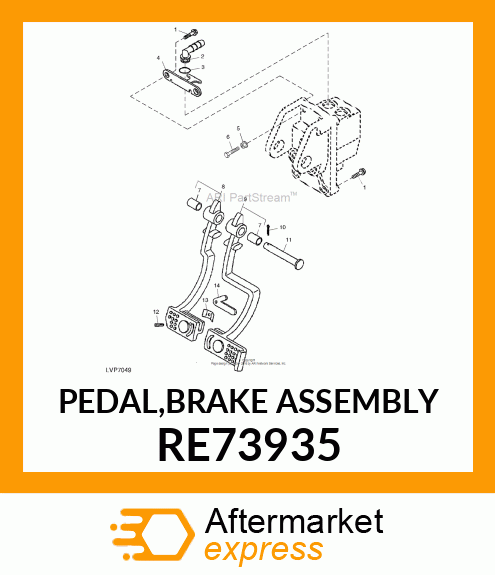 PEDAL,BRAKE ASSEMBLY RE73935