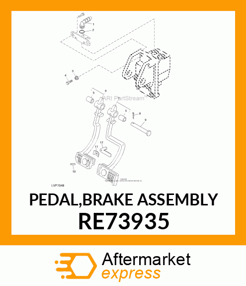 PEDAL,BRAKE ASSEMBLY RE73935