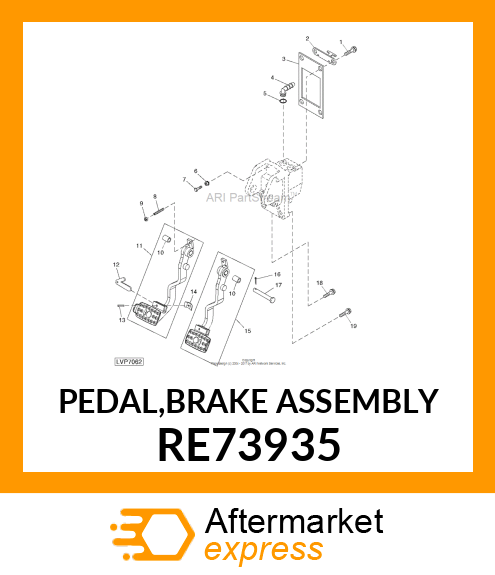 PEDAL,BRAKE ASSEMBLY RE73935