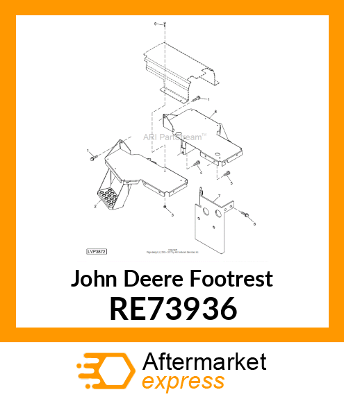 FOOTREST, ASSEMBLY, LH RE73936