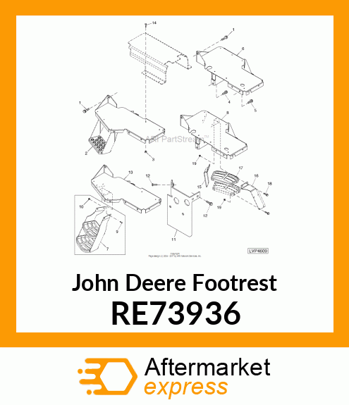 FOOTREST, ASSEMBLY, LH RE73936