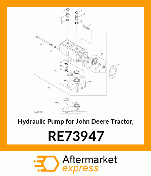 PUMP, HYDRAULIC, ASSEMBLY RE73947