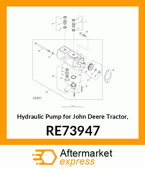 PUMP, HYDRAULIC, ASSEMBLY RE73947