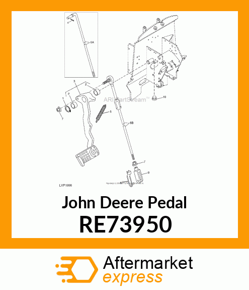 PEDAL, CLUTCH, ASSEMBLY RE73950