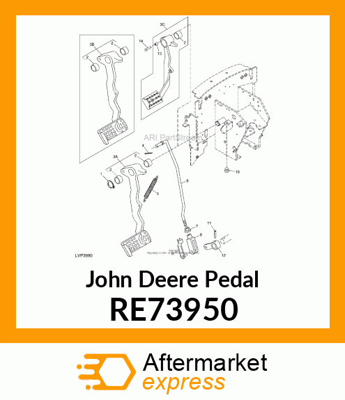 PEDAL, CLUTCH, ASSEMBLY RE73950