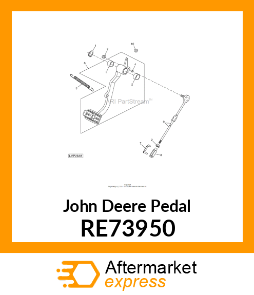 PEDAL, CLUTCH, ASSEMBLY RE73950