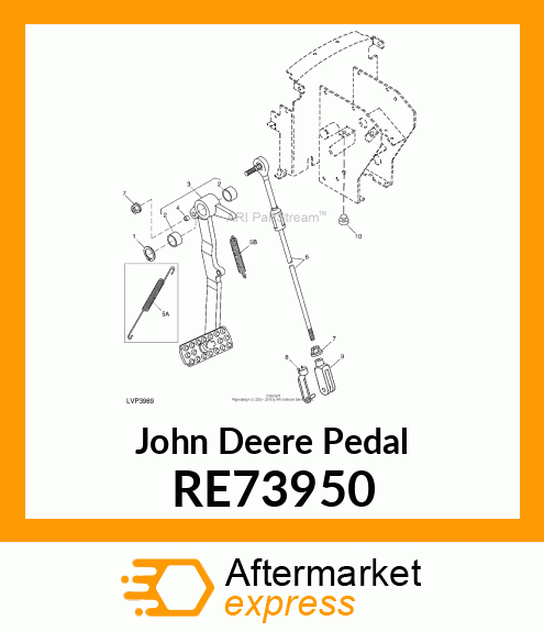 PEDAL, CLUTCH, ASSEMBLY RE73950