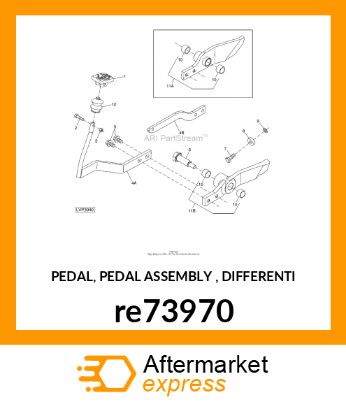 PEDAL, PEDAL ASSEMBLY , DIFFERENTI re73970