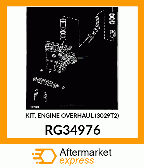 KIT, ENGINE OVERHAUL (3029T2) RG34976