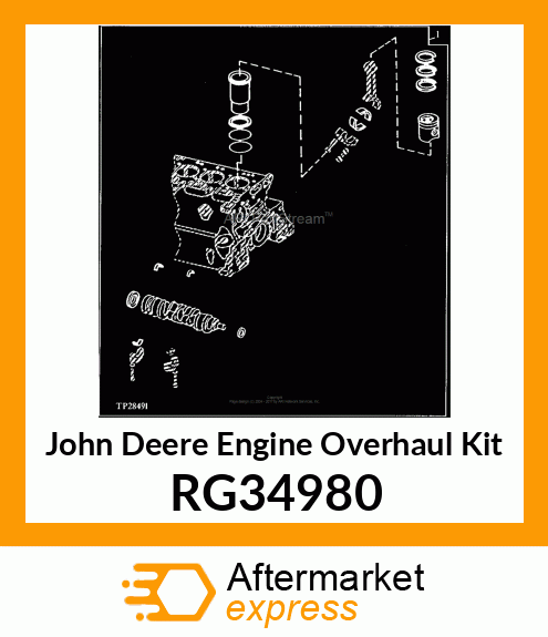 KIT, ENGINE OVERHAUL (3029T) RG34980