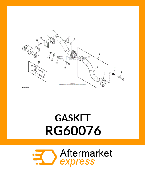 GASKET,MUFFLER RG60076