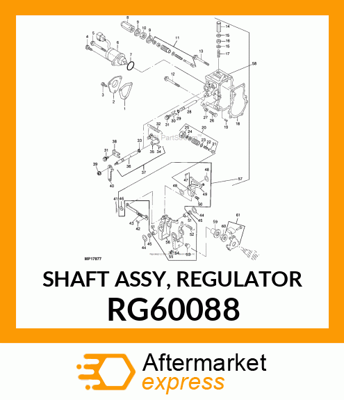 SHAFT ASSY, REGULATOR RG60088