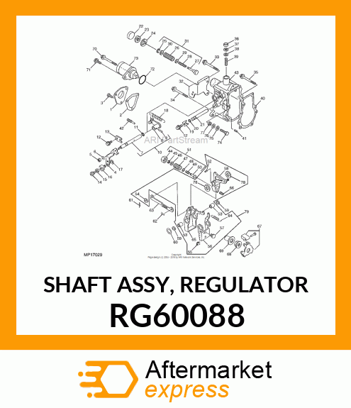 SHAFT ASSY, REGULATOR RG60088
