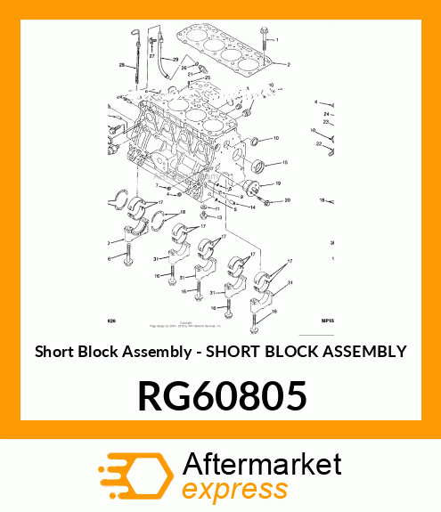 Short Block Assembly - SHORT BLOCK ASSEMBLY RG60805