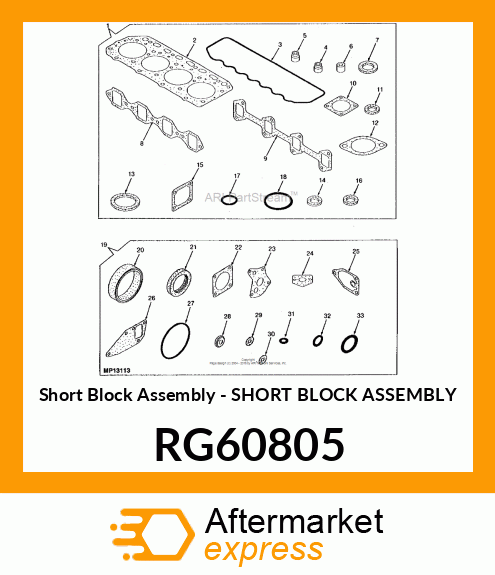 Short Block Assembly - SHORT BLOCK ASSEMBLY RG60805