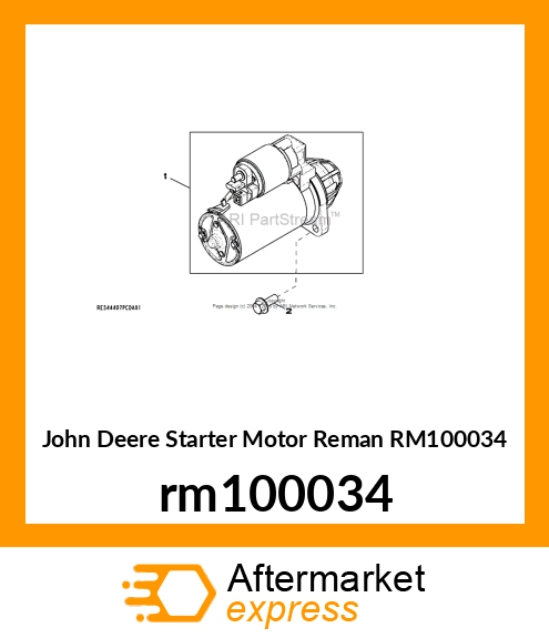 STARTER MOTOR REMAN, LETRIKA RE5312 rm100034