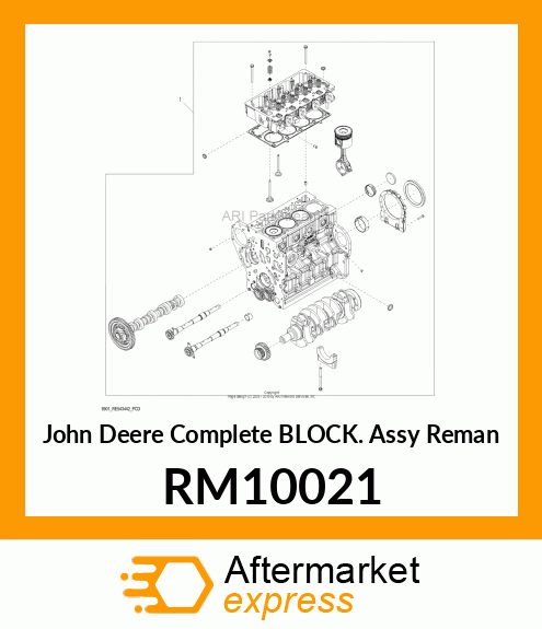 COMPLETE BLOCK ASSY REMAN, 4024 RM10021