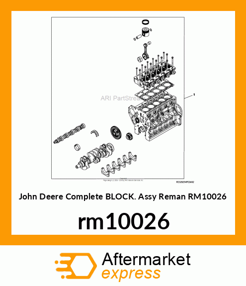 COMPLETE BLOCK ASSY REMAN, 5030 rm10026