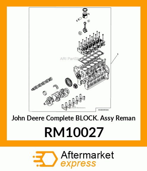 COMPLETE BLOCK ASSY REMAN, 5030 RM10027