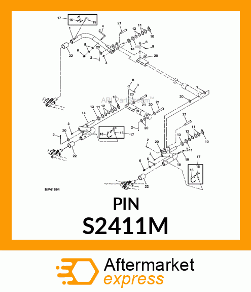 PIN FASTENER, RIVET, DRILLED FE/ZN S2411M