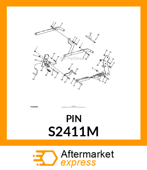 PIN FASTENER, RIVET, DRILLED FE/ZN S2411M