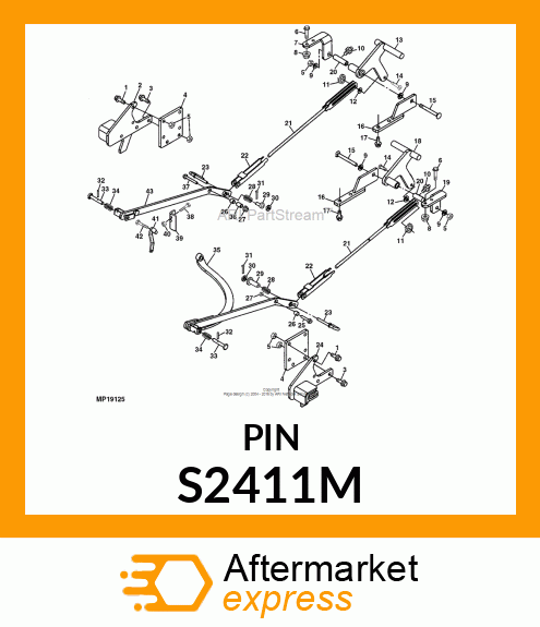 PIN FASTENER, RIVET, DRILLED FE/ZN S2411M