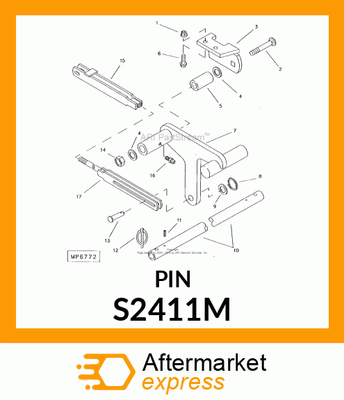 PIN FASTENER, RIVET, DRILLED FE/ZN S2411M