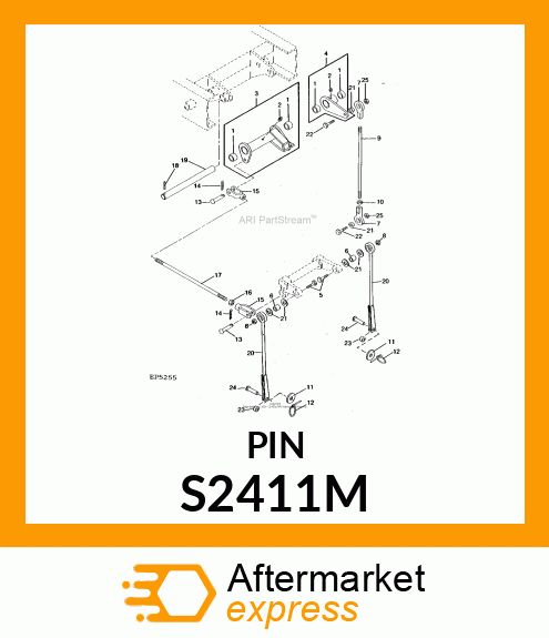 PIN FASTENER, RIVET, DRILLED FE/ZN S2411M