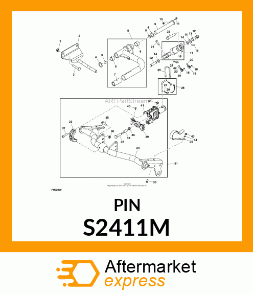 PIN FASTENER, RIVET, DRILLED FE/ZN S2411M