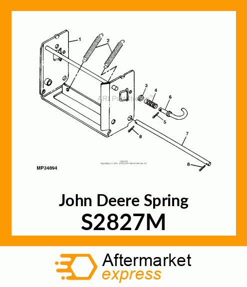 EXTENSION SPRING, SPRING, BALANCE S2827M