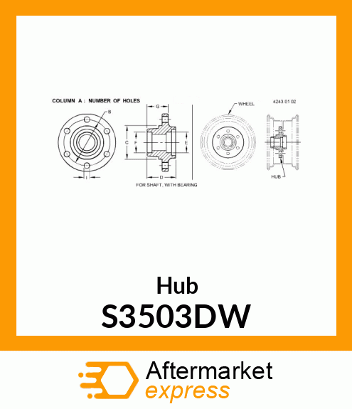 WHEEL HUB S3503DW