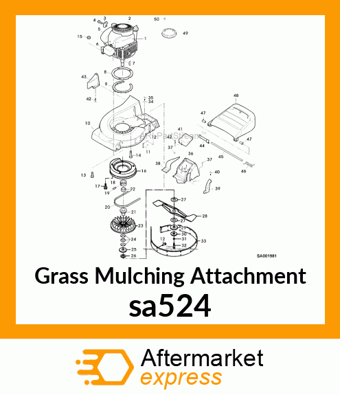 Grass Mulching Attachment sa524