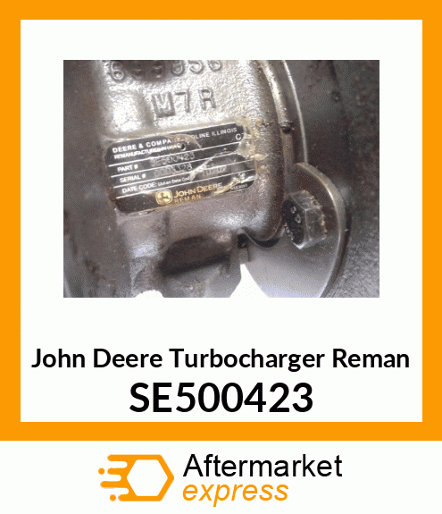 TURBOCHARGER,REMAN (REPL RE61716) SE500423