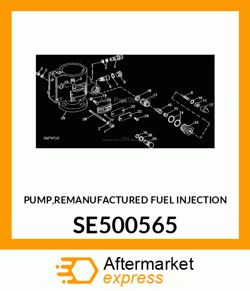 PUMP,REMANUFACTURED FUEL INJECTION SE500565