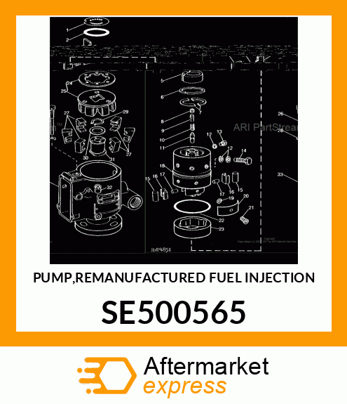 PUMP,REMANUFACTURED FUEL INJECTION SE500565