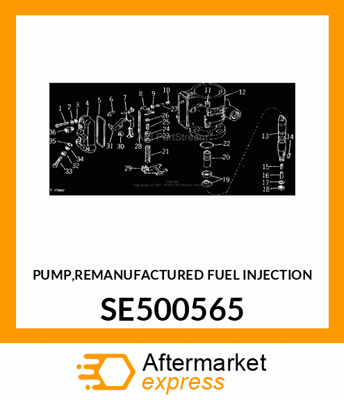 PUMP,REMANUFACTURED FUEL INJECTION SE500565