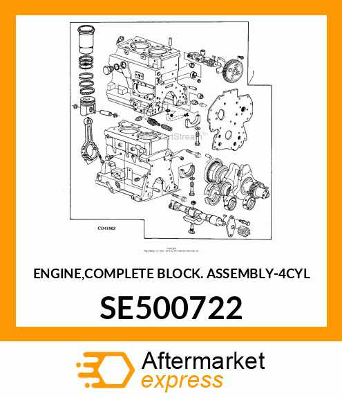 ENGINE,COMPLETE BLOCK ASSEMBLY SE500722