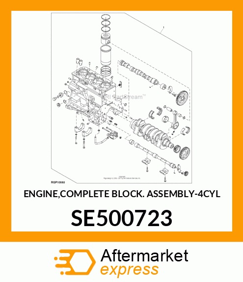 ENGINE,COMPLETE BLOCK ASSEMBLY SE500723