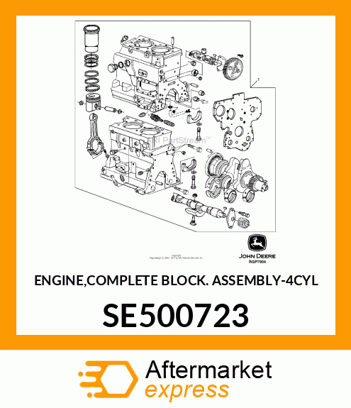 ENGINE,COMPLETE BLOCK ASSEMBLY SE500723