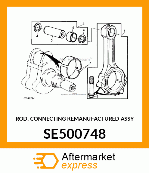 ROD, CONNECTING REMAN ASSY SE500748