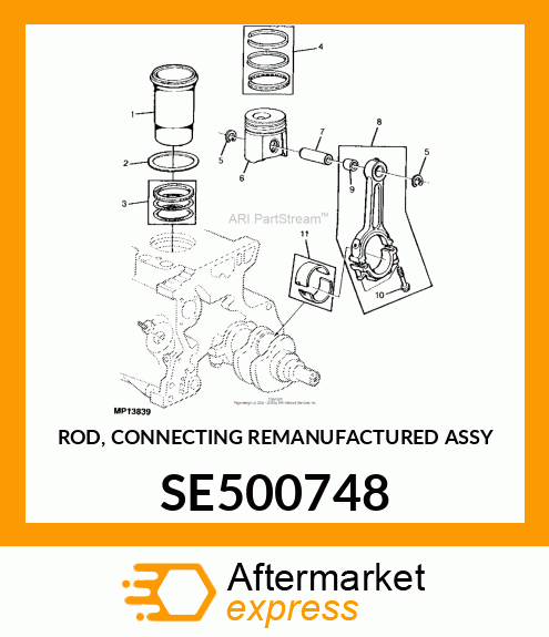 ROD, CONNECTING REMAN ASSY SE500748