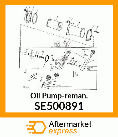 PUMP, ENGINE OIL ASSEMBLY SE500891