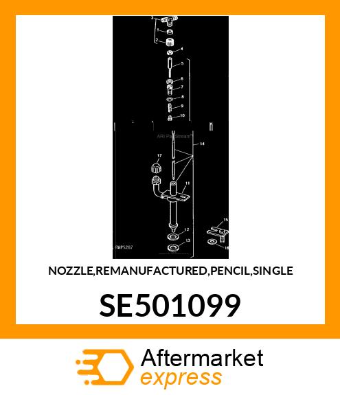 NOZZLE,REMANUFACTURED,PENCIL,SINGLE SE501099