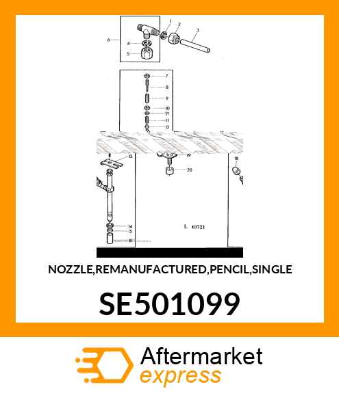 NOZZLE,REMANUFACTURED,PENCIL,SINGLE SE501099