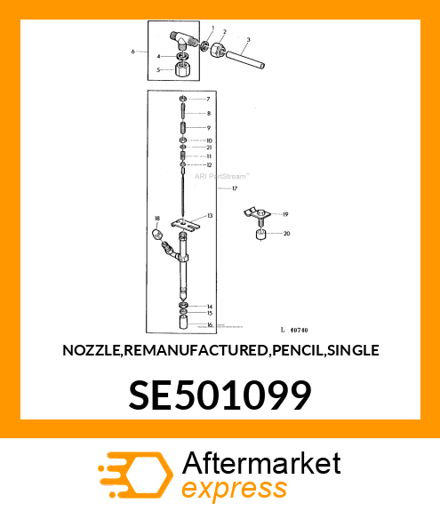 NOZZLE,REMANUFACTURED,PENCIL,SINGLE SE501099