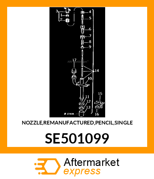 NOZZLE,REMANUFACTURED,PENCIL,SINGLE SE501099