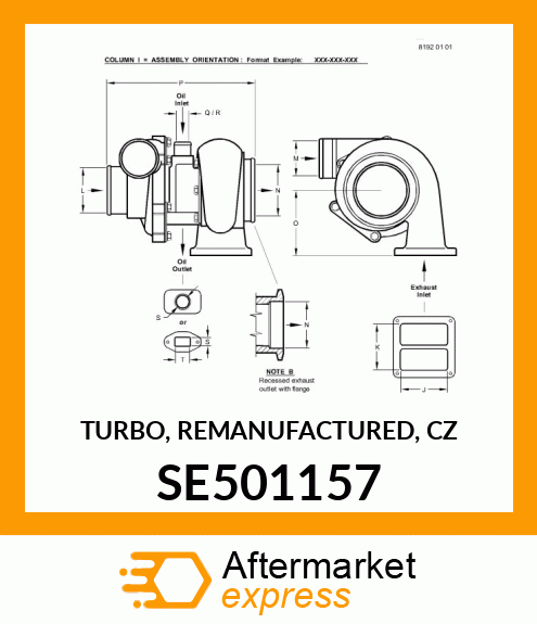 TURBO, REMANUFACTURED, CZ SE501157