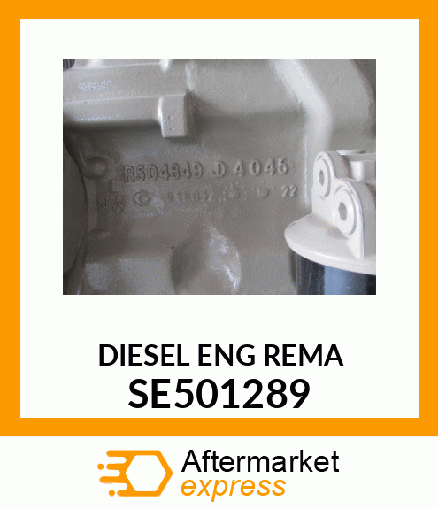 ENGINE,COMPLETE RUNNING REMANUFACTU SE501289