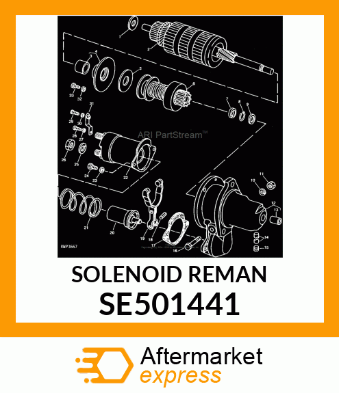 SOLENOID, REMAN STARTER SE501441