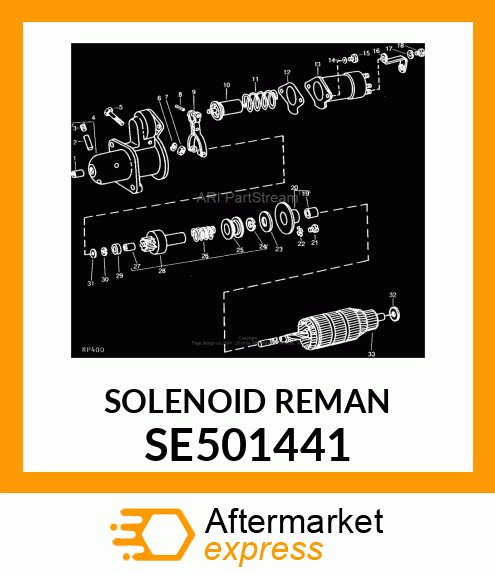 SOLENOID, REMAN STARTER SE501441